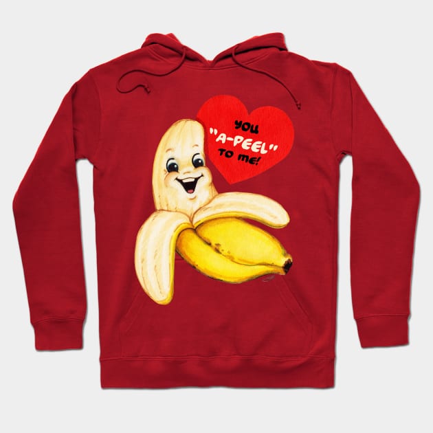 Valentine Banana Hoodie by KellyGilleran